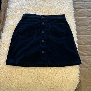 MOTHER NAVY CORDUROY CORD SKIRT WOMEN SIZE 26
